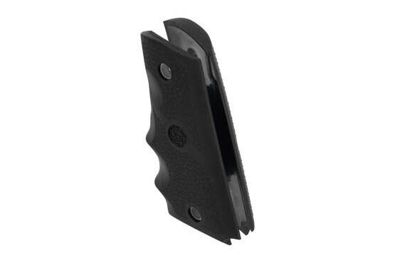 Hogue 1911 Rubber Grips feature finger grooves for a comfortable grip